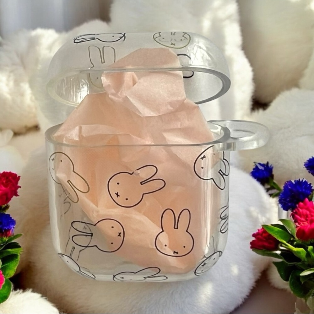 Miffy AirPods Clear Soft Earbuds Case Cute Kawaii White Germany Import New - Picture 13 of 13